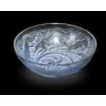 Chiens, an R. Lalique frosted glass bowl, designed 1921,