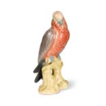 An early 20th century Großherzogliche Keramische model of a parrot,