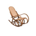 Attributed to Thonet, a bentwood rocking chair,