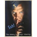 Ten WWII propaganda posters, 'Ssh!... The enemy is always listening',
