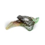 A modern Daum pâte-de-verre glass model of a frog, 2006,