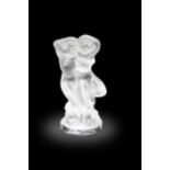 Le Faune, a Lalique frosted glass statuette, circa 1960,