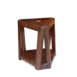 An Art Deco style Macassar ebony centre table,