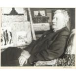 A signed photograph of L.S. Lowry,