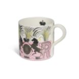 Eric Ravilious for Wedgwood, a Queen Elizabeth II commemorative mug, 1953,