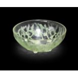 Gui, an R. Lalique green stained bowl, circa 1920s,