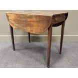 A 19th century mahogany pembroke table 68 x 81 x 48cm closed and 68 x 81 x 98cm open