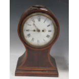 A 19th century mahogany bracket clock, the white enamelled dial with Roman chapter ring and outer