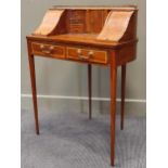 A satinwood Carlton House desk, 97 x 72.5 x 50cm