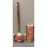Copper warming pan together with another