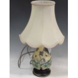 A modern Moorcroft table lamp and shade, 28cm high