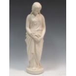 A Copeland Parian figure of Maidenhood, 56cm highGenerally good condition. Small hairline