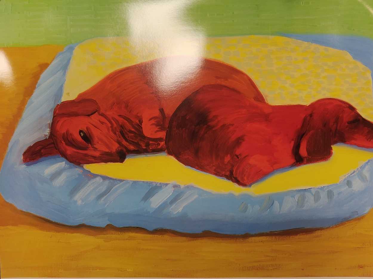 David Hockney OM, CH, RA (British 1937-)Dog Painting 43offset lithographic exhibition poster printed