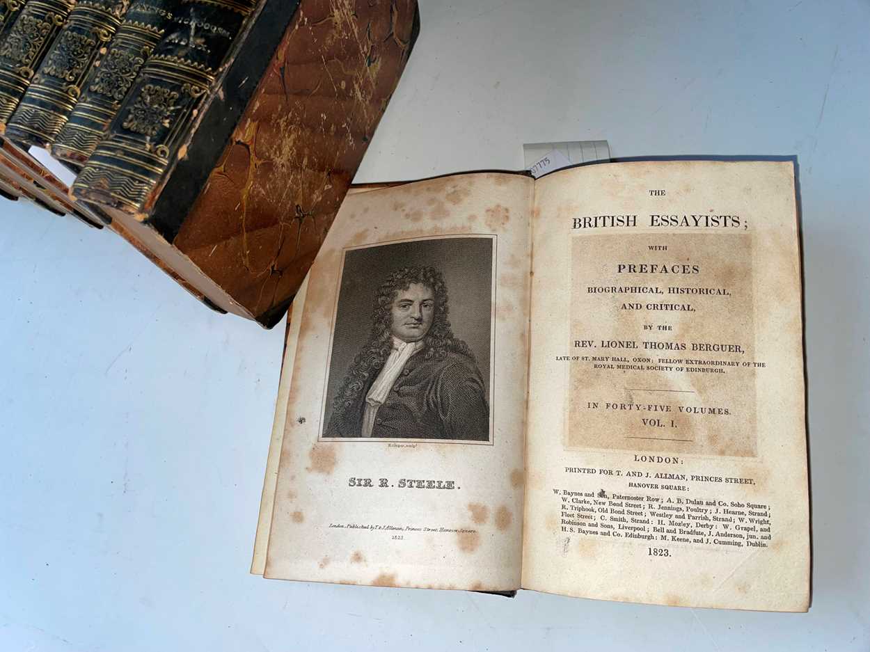 BERGUER (Rev. L T) The British Essayists with Prefaces, in 45 vols., London 1823, 12mo, some - Image 2 of 2
