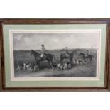 John Josselyn Esq. and the Suffolk hounds, engraving by Charles Mottram after E R Smythe, 68 x 103.