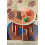 David Hockney OM, CH, RA (British 1937-)Fiesta '88 (Bradford Festival) exhibition poster, 1988offset
