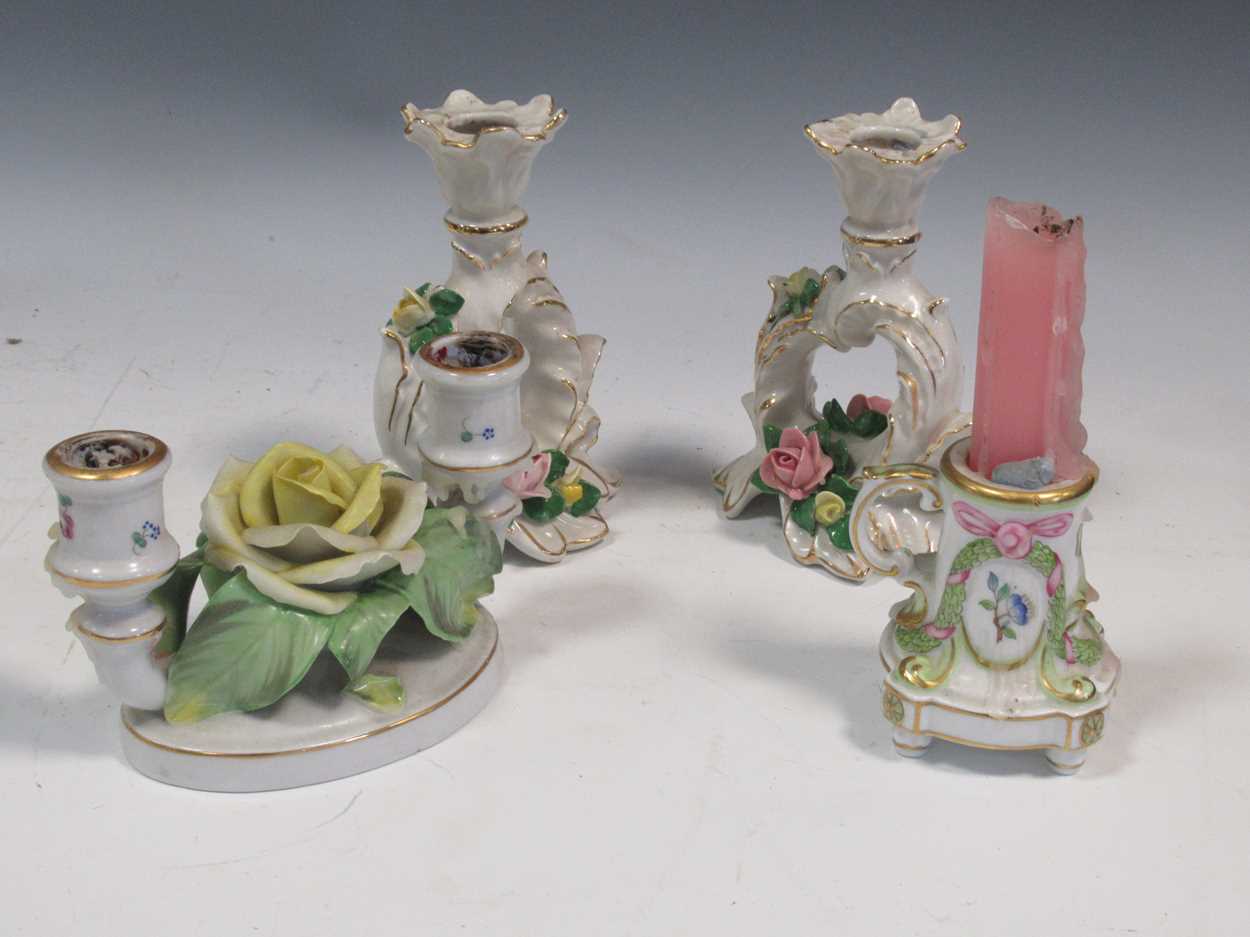 Items of Herend porcelain to include a green bouquet pattern vase, rectangular dish and an oval - Image 7 of 9
