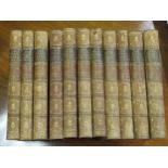 Books. Carlyle's Woks, c.1900, 37 vols., 12mo, half calf; others - Histories, novels, literature,