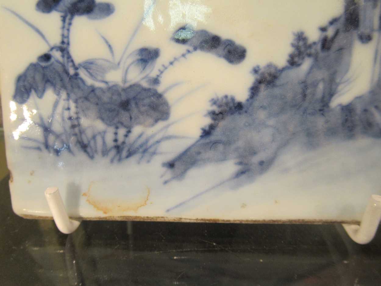 3 Chinese porcelain blue and white tiles - Bild 17 aus 18