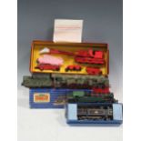 Hornby Dublo EDL17 & EDL18 tank locos, boxed; 4620 Breakdown Crane, boxed; also a German army