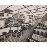Bruce McCombs (1943-) Diner, signed and numbered 30/200, print55 x 70cm