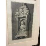 British writers and actors. Collection of prints and engravings, including:Shakespeare's Monument,