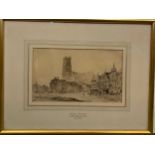 Sir Alfred Edward Richardson (1880-1964), Malines Cathedral, signed or inscribed and dated 1927, pen