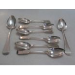 6 silver dessert spoons and 2 silver tablespoons 12.1ozt gross (8)