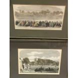 Cricketing and sporting prints, mainly wood engravings, including 'Some Famous Living Cricketers A