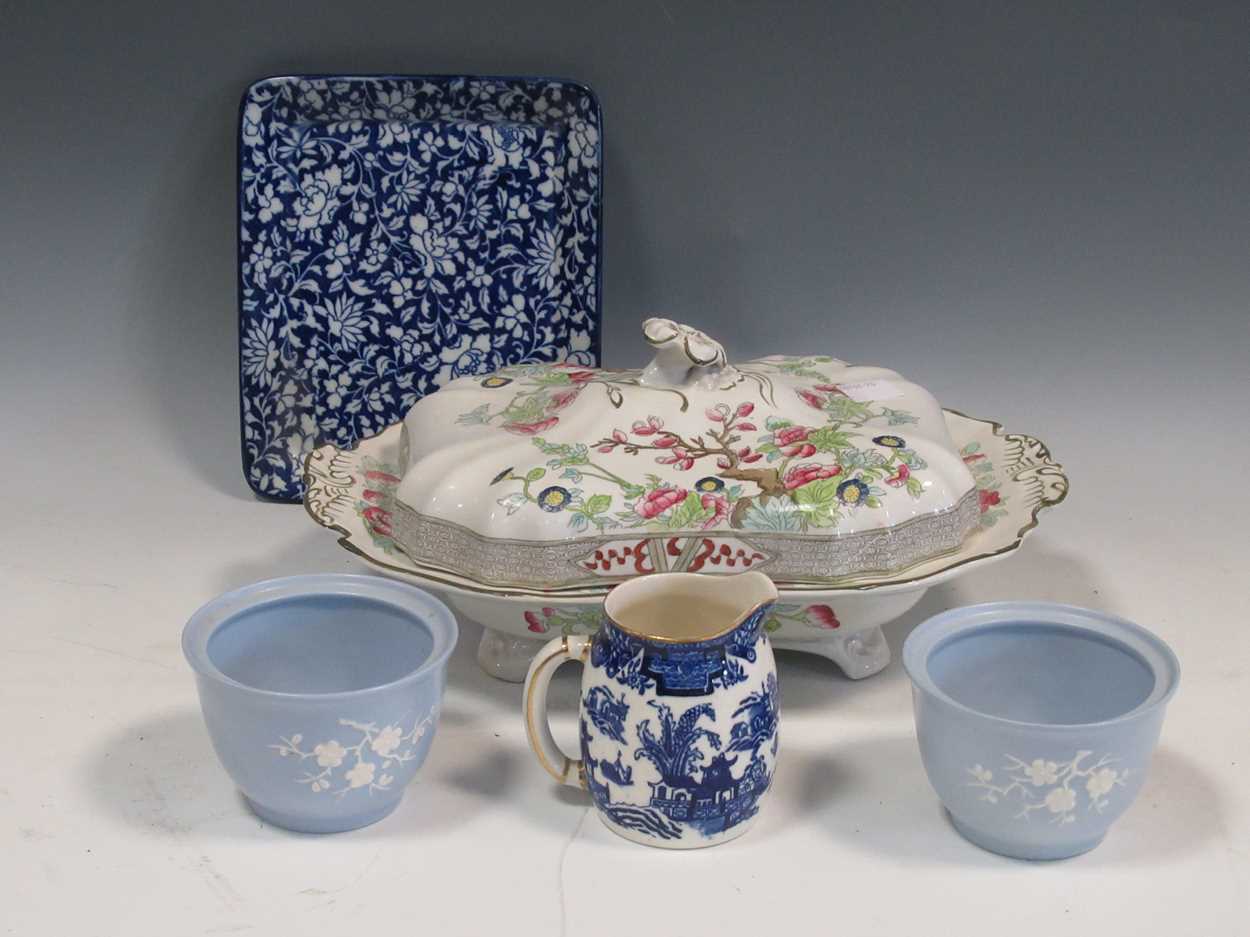 Mixed china and glass, 19th century and 20th century including blue and white wares