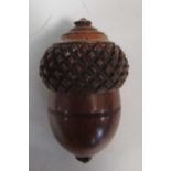 An 18th century carved coquilla nut nutmeg grater, 8cm high