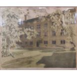 Richard Sell, Clare College Bridge, and, Fellows' Buildings Christ's College; lithographs, signed,