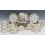 Coalport floral pattern tea and coffee wares, with and later matched side platesThe majority of