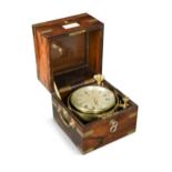 A rosewood cased marine chronometer retailed by William E. Harpur Philadelphia No.507,
