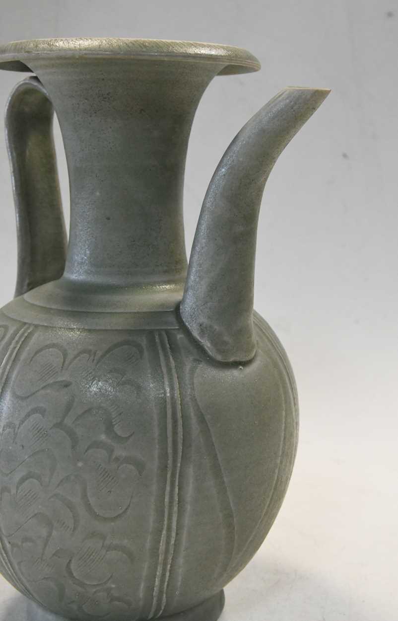 A Chinese Longquan celadon jug, probably Northern Song Dynasty (960-1279), - Image 7 of 16