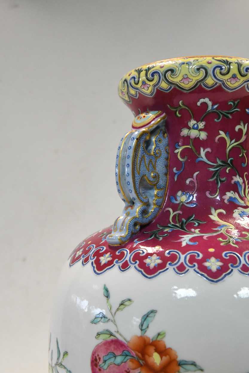 A Chinese famille rose vase, Jiaqing seal mark and probably of the period (1796-1820), - Image 17 of 30