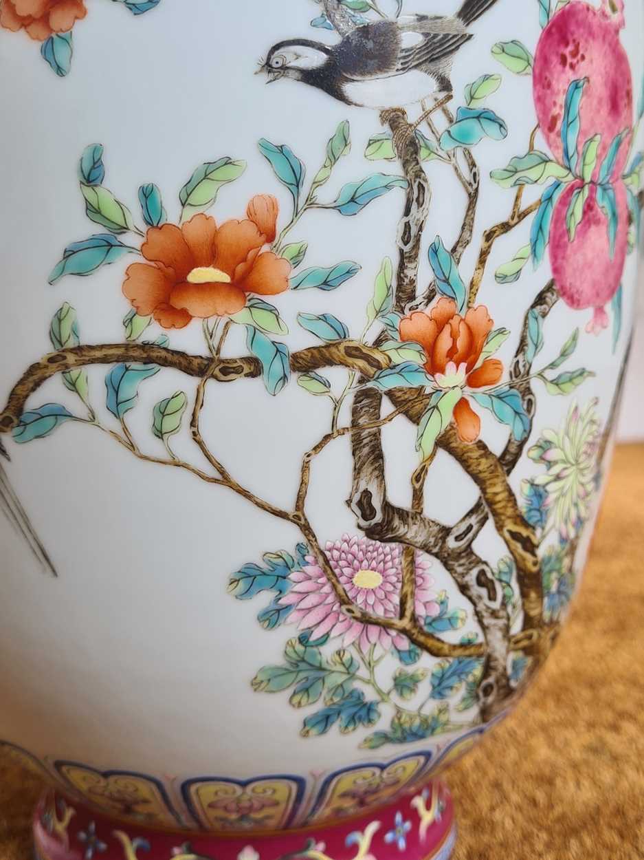 A Chinese famille rose vase, Jiaqing seal mark and probably of the period (1796-1820), - Image 23 of 30