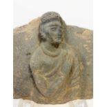 A Gandharan grey schist panel with a Buddhist devotee, 2nd/3rd century,