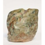 A Chinese Scholar's green mottled stone, probably Qing Dynasty,