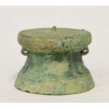 A Cambodian bronze drum/bell, 10th-12th century,