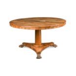 A William IV rosewood breakfast table,