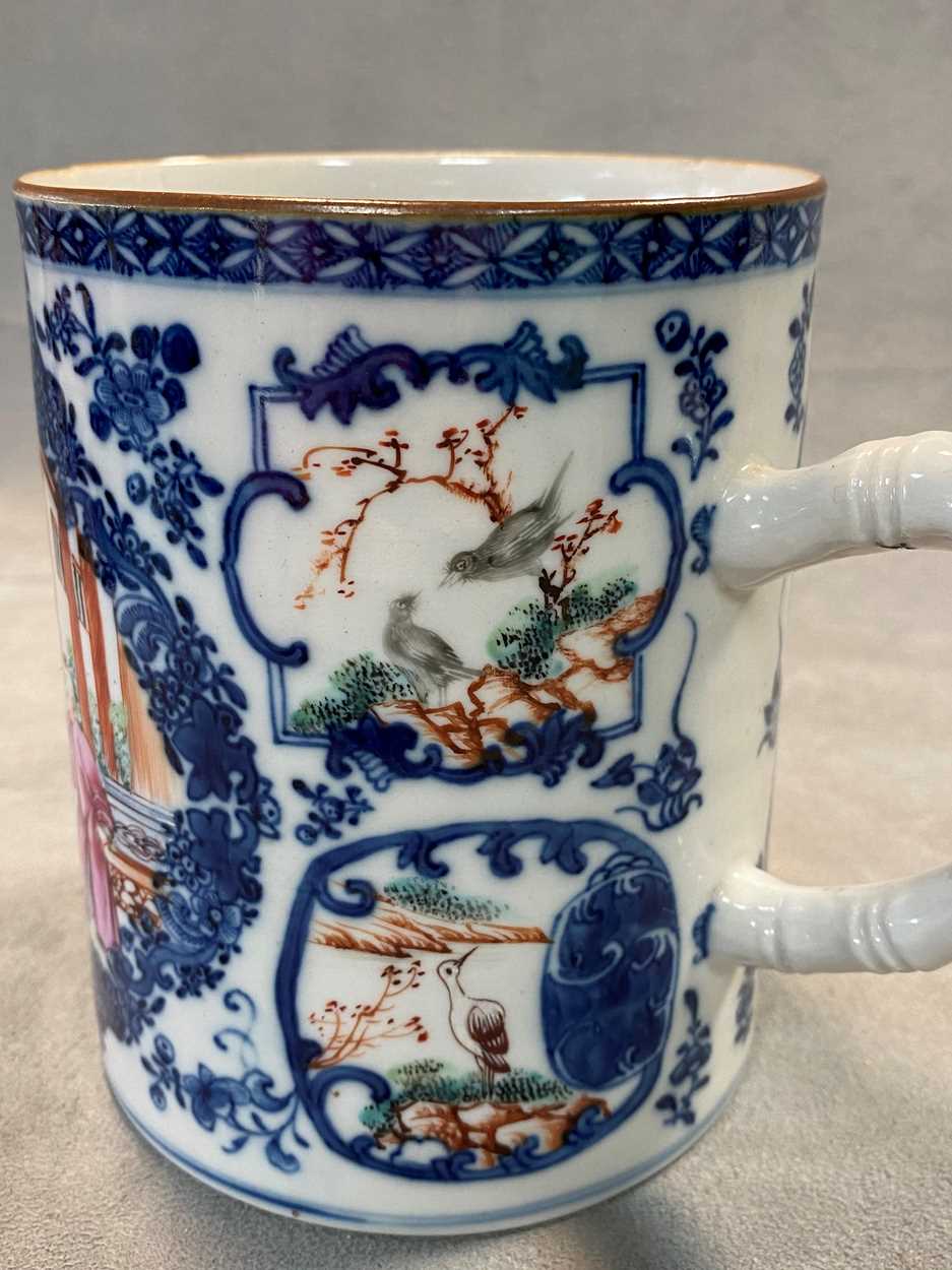 A Chinese Mandarin export porcelain mug, Qing Dynasty, circa 1780, - Image 4 of 16