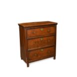 An elm chest of drawers, 18th century,