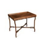 A Chinese hardwood tray top table,