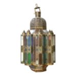 A North African glass lantern, 20th century,