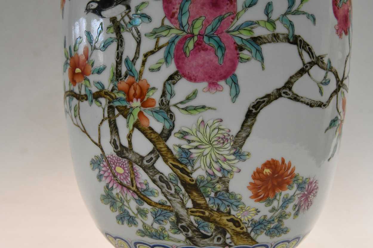 A Chinese famille rose vase, Jiaqing seal mark and probably of the period (1796-1820), - Image 12 of 30