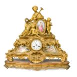 A French ormolu mantel clock, 19th century,