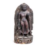 A Khmer lacquered wood standing figure of Buddha, 19th century in 12th century style,