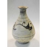 A Korean Buncheong Ware wine bottle, late 15th or early 16th century, Joseon Dynasty (1392-1897),