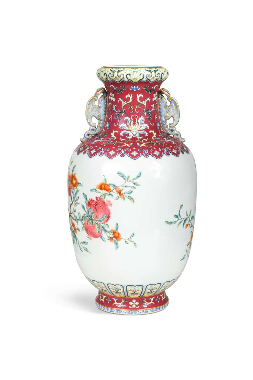 A Chinese famille rose vase, Jiaqing seal mark and probably of the period (1796-1820), - Image 2 of 30